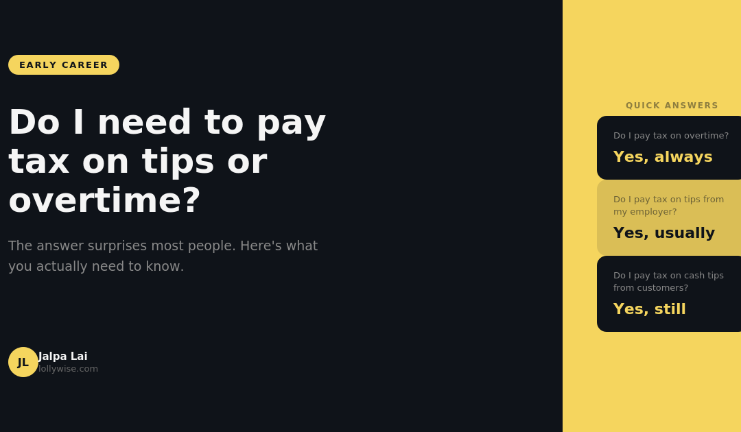 do I need to pay tax on tips